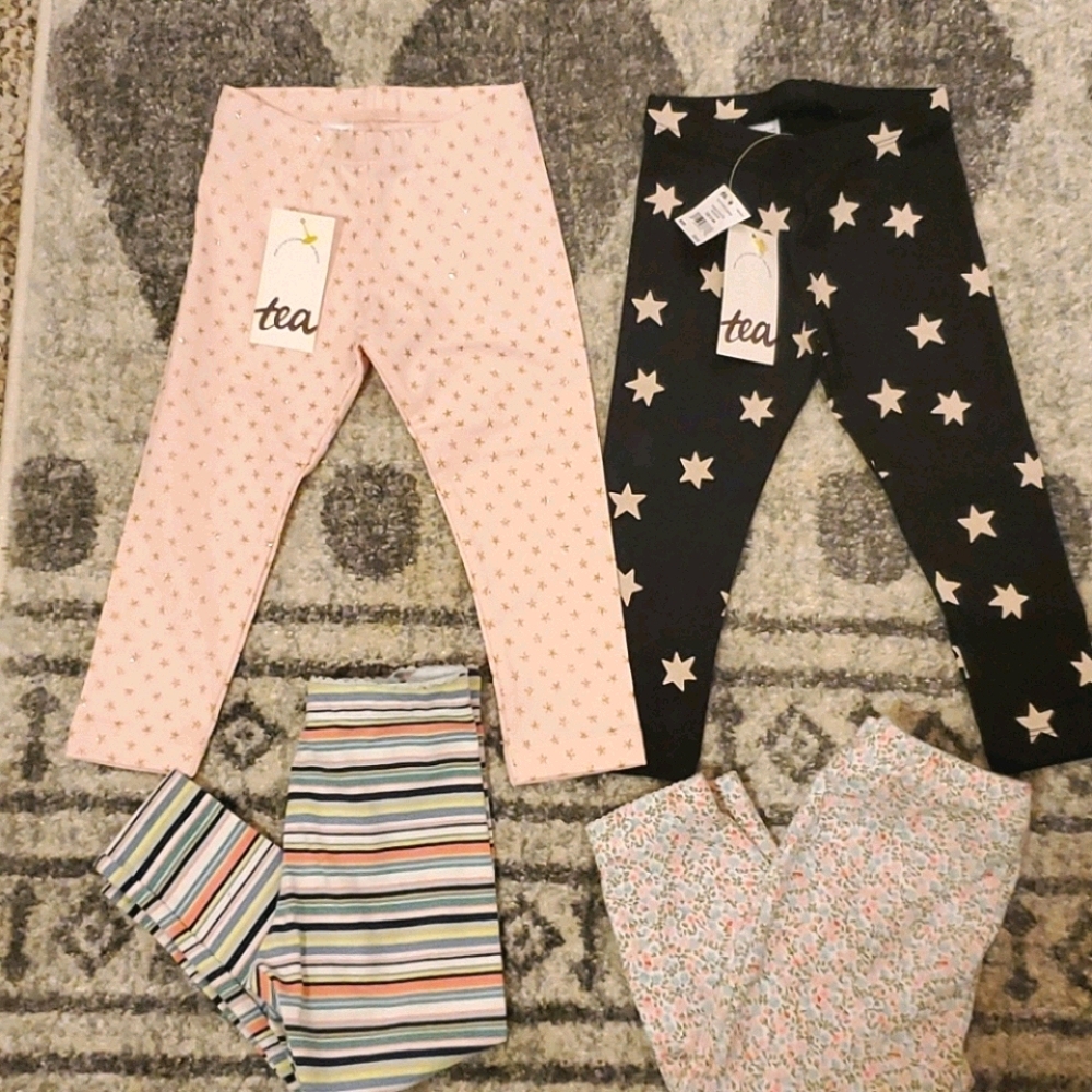12-18 month mixed Tea Collection leggings bundle